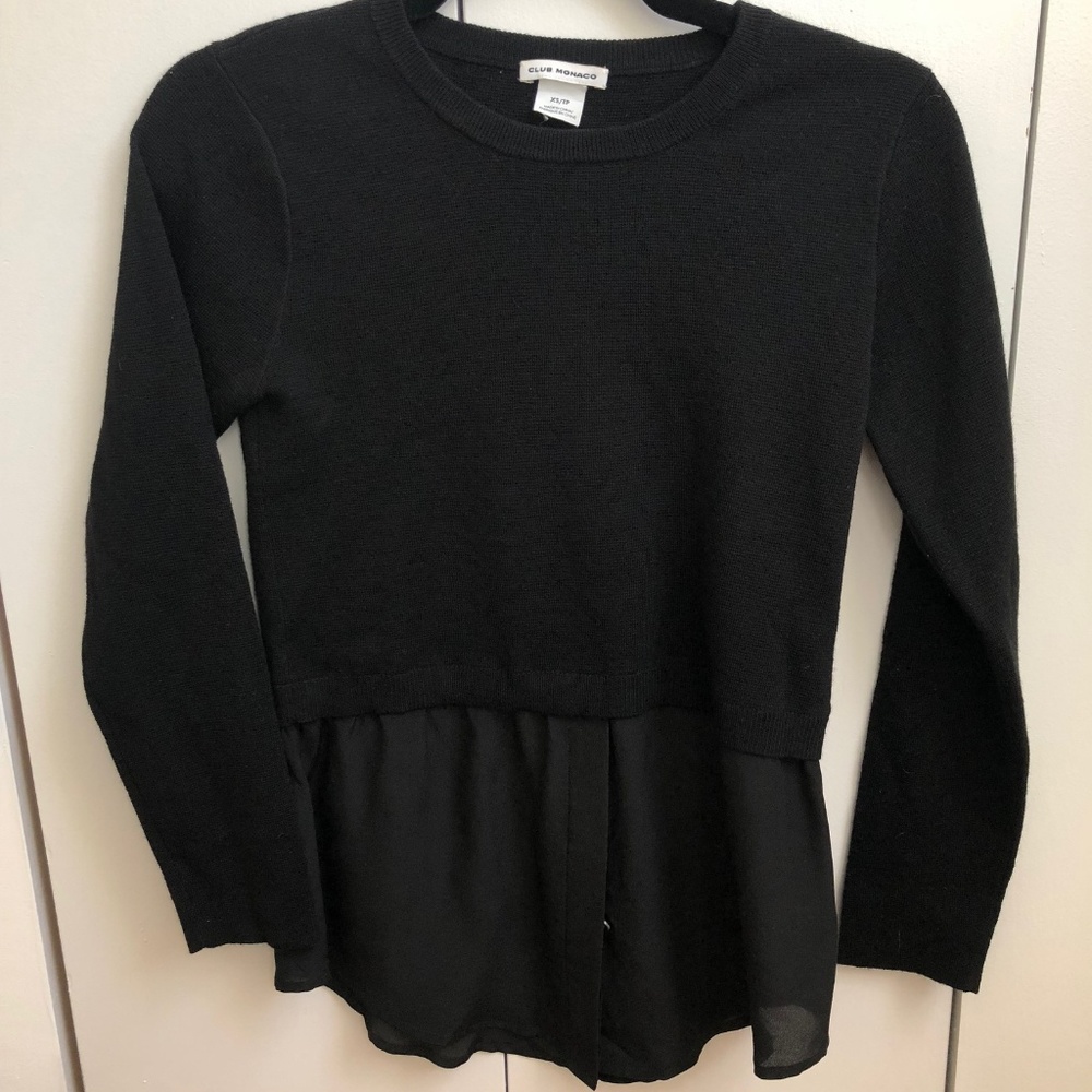MOVING SALE Club Monaco Mixed Media Sweater NWOT